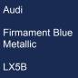 Preview: Audi, Firmament Blue Metallic, LX5B.